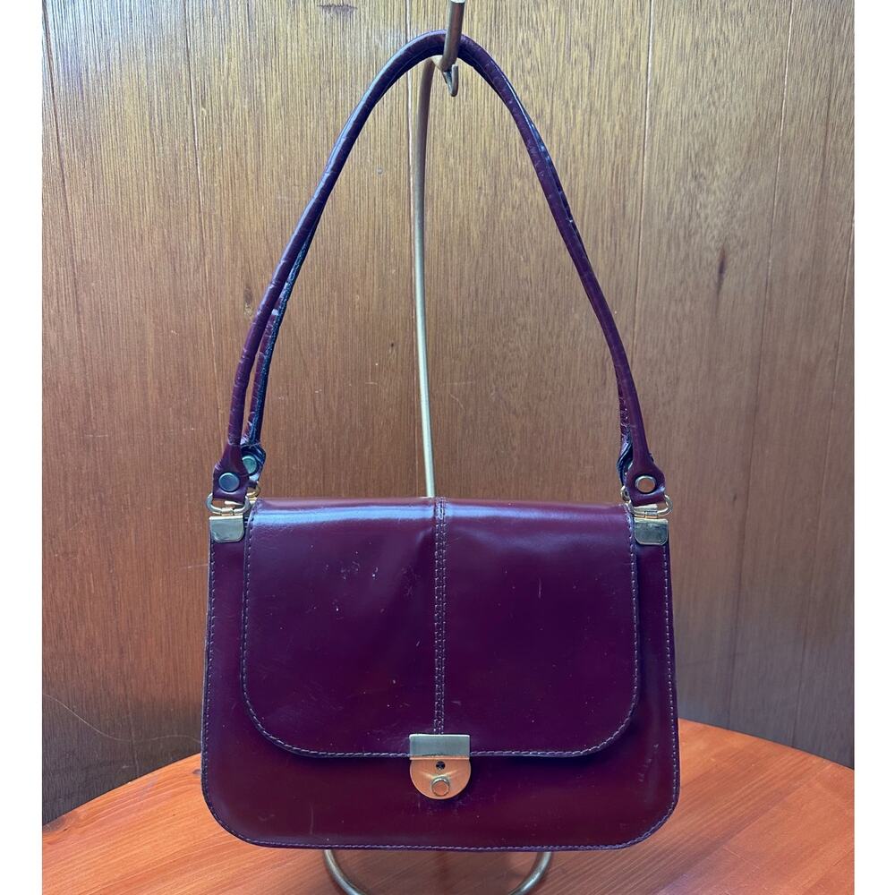 Vintage Unbranded Oxblood Brown Leather Shoulder Bag